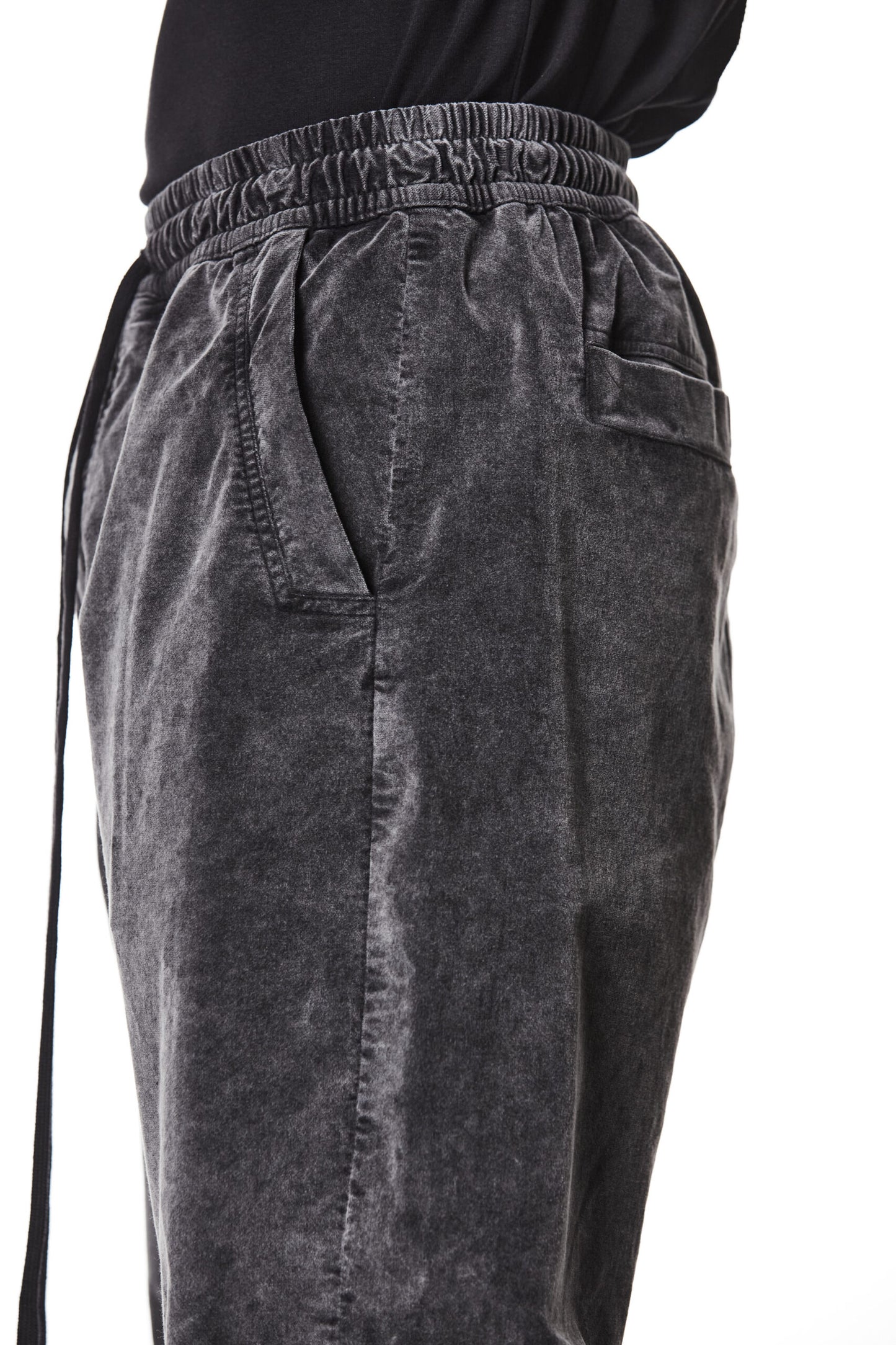 Used Grey Washed Velvet Cotton Pants MP 16