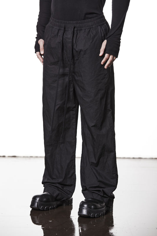 Black Wide Leg Cotton Metallised Pants MP 19