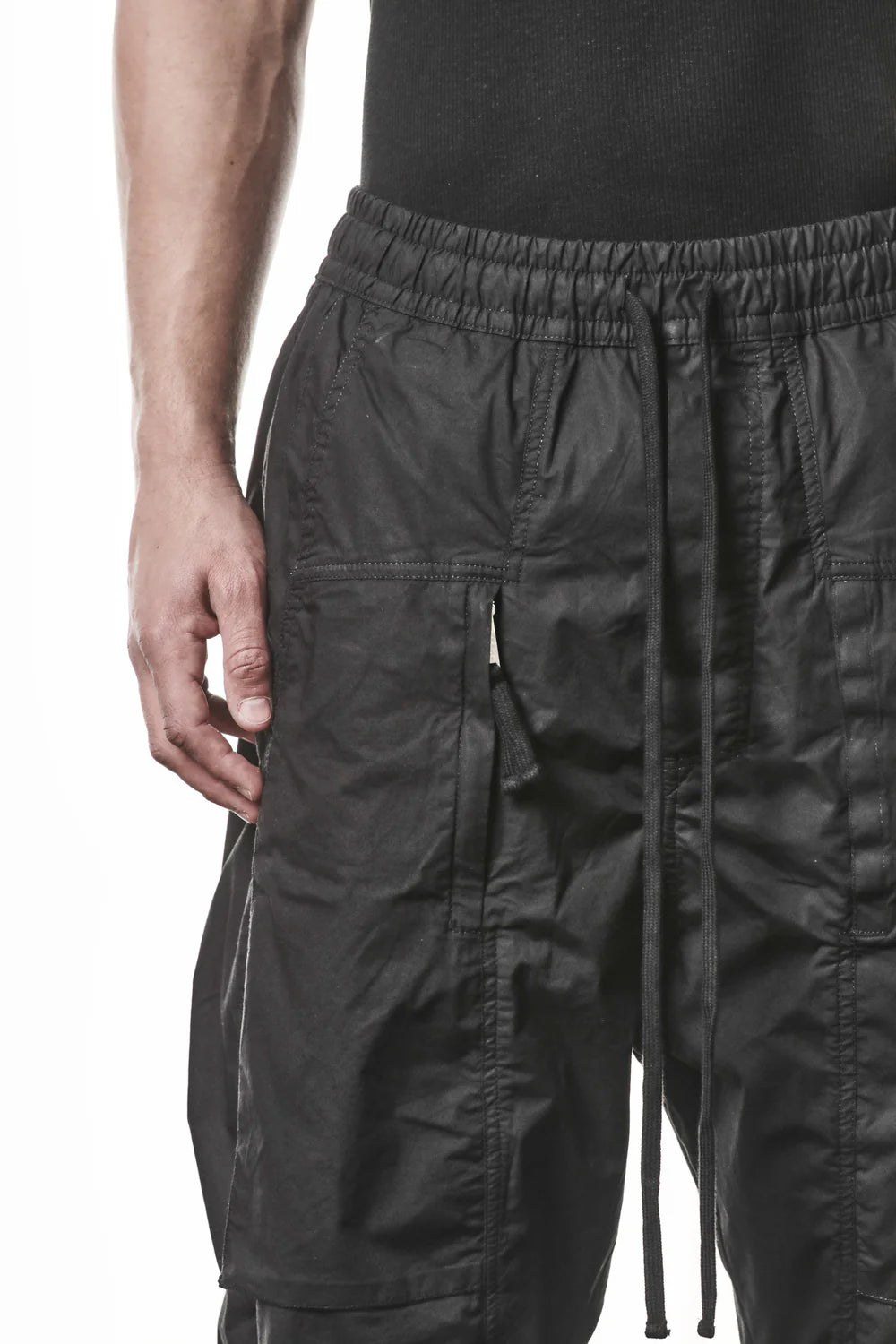 Black Stretch Low Crotch Trousers MP 34