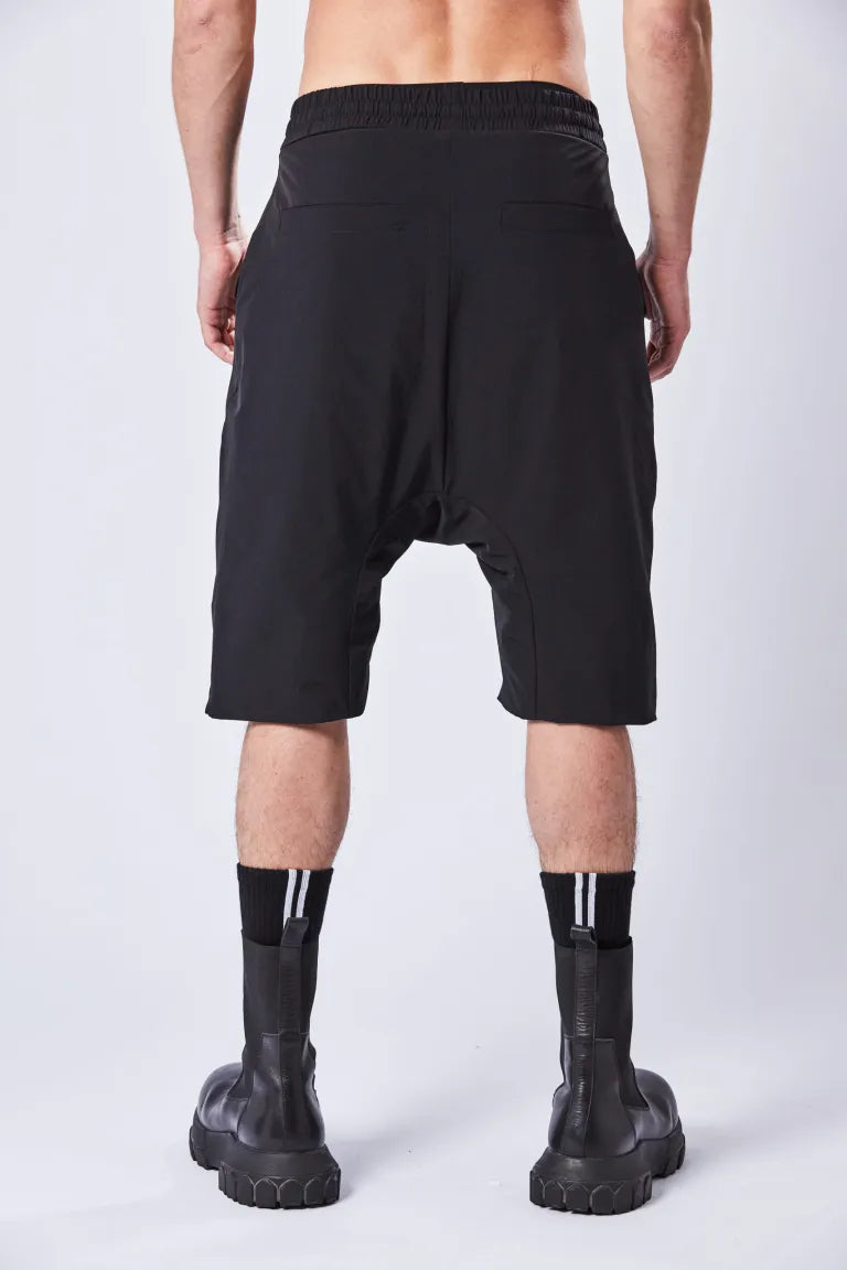 Black Drop Crotch Padded Shorts MST 399