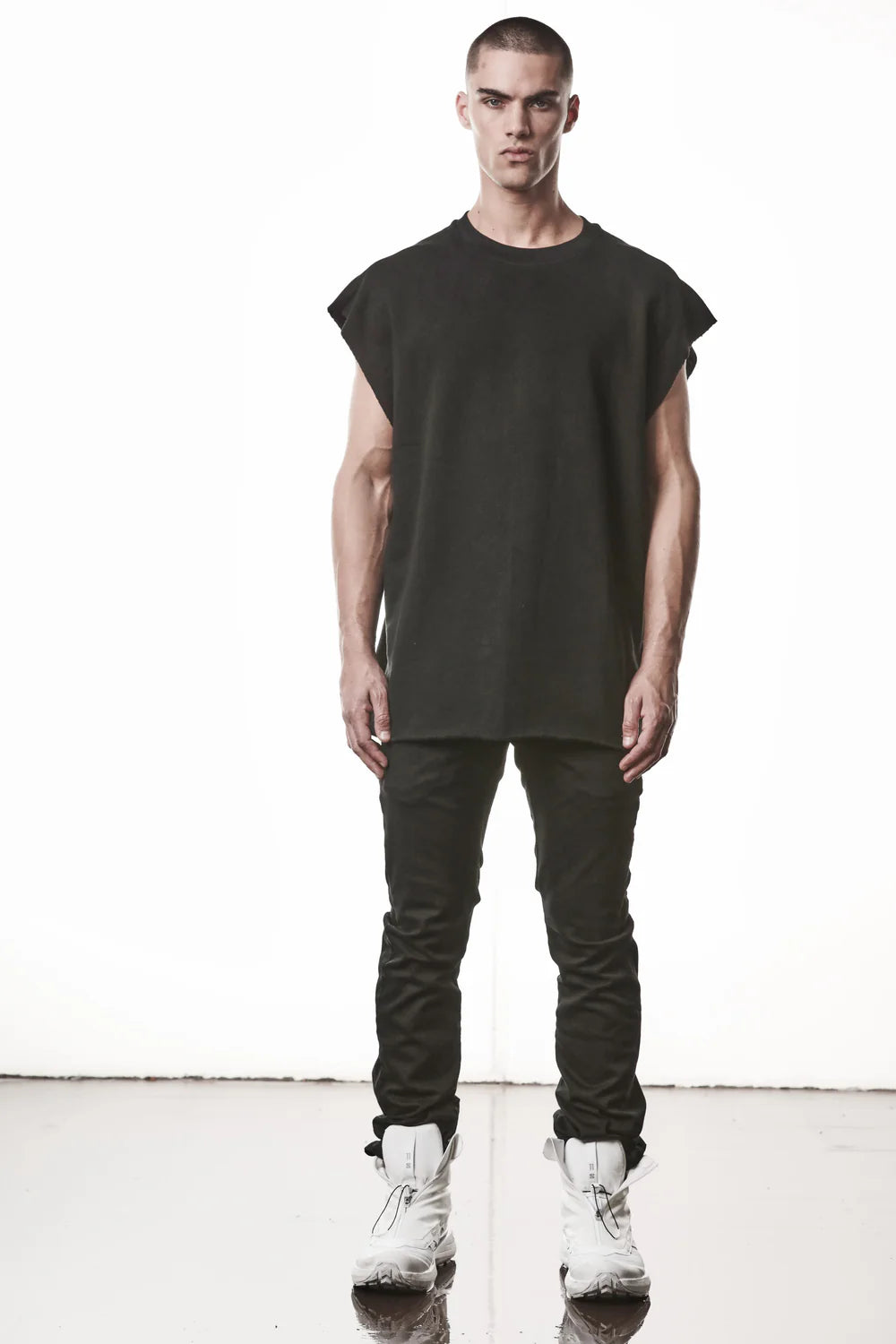 Black Slim Denim Trousers MT102