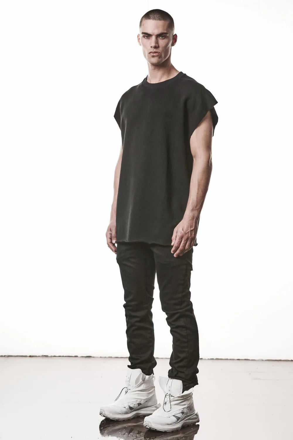 Black Slim Denim Trousers MT102