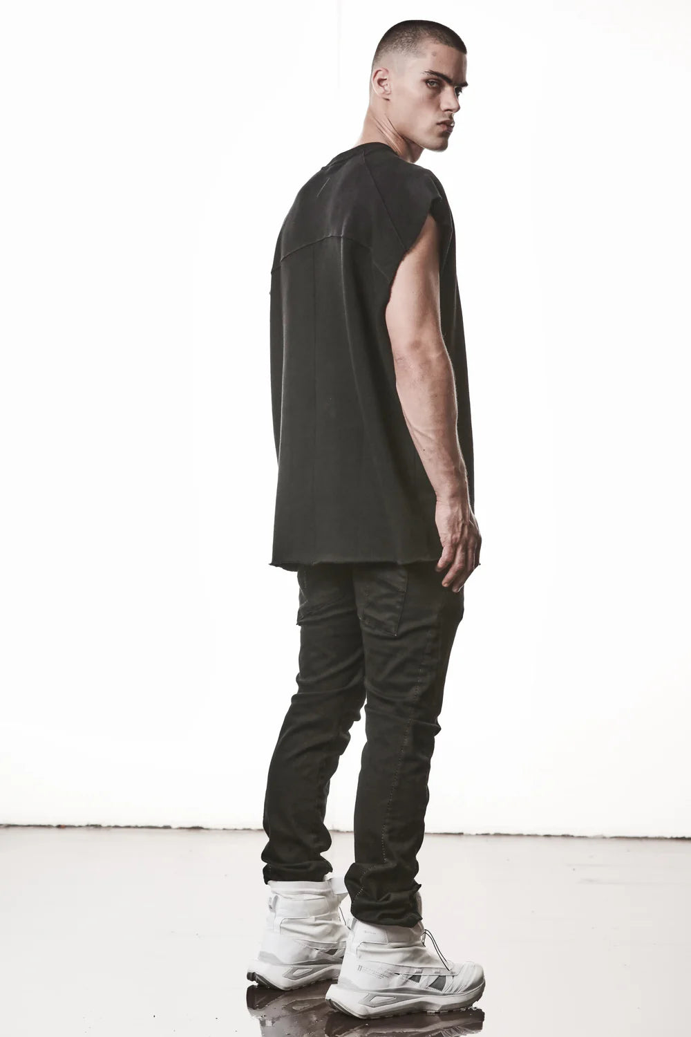 Black Slim Denim Trousers MT102