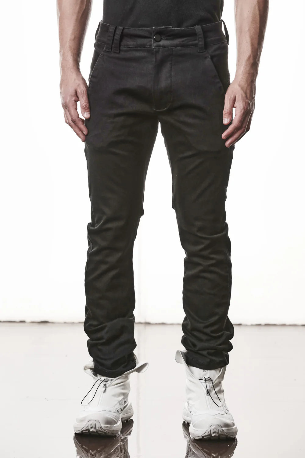 Black Slim Denim Trousers MT102