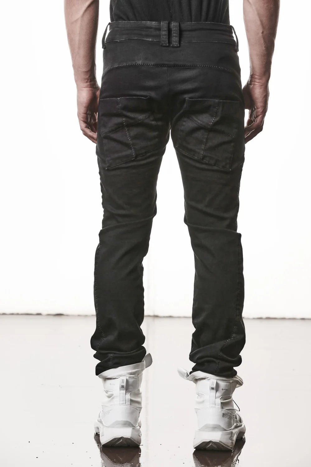 Black Slim Denim Trousers MT102