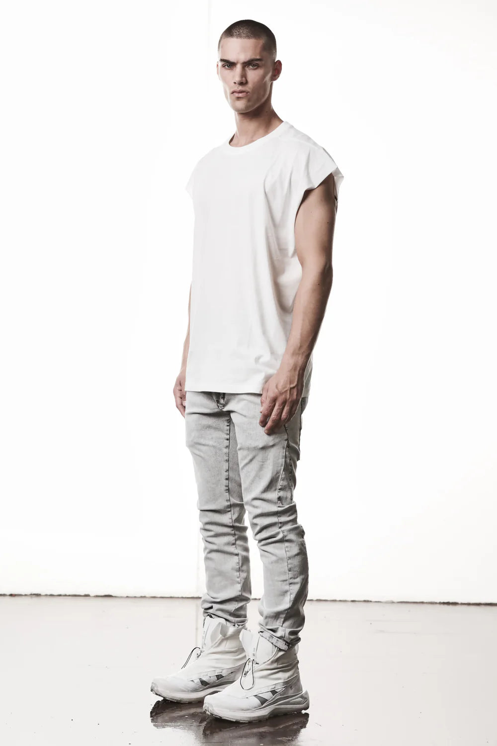 Light Grey Slim Denim Trouser MT 102