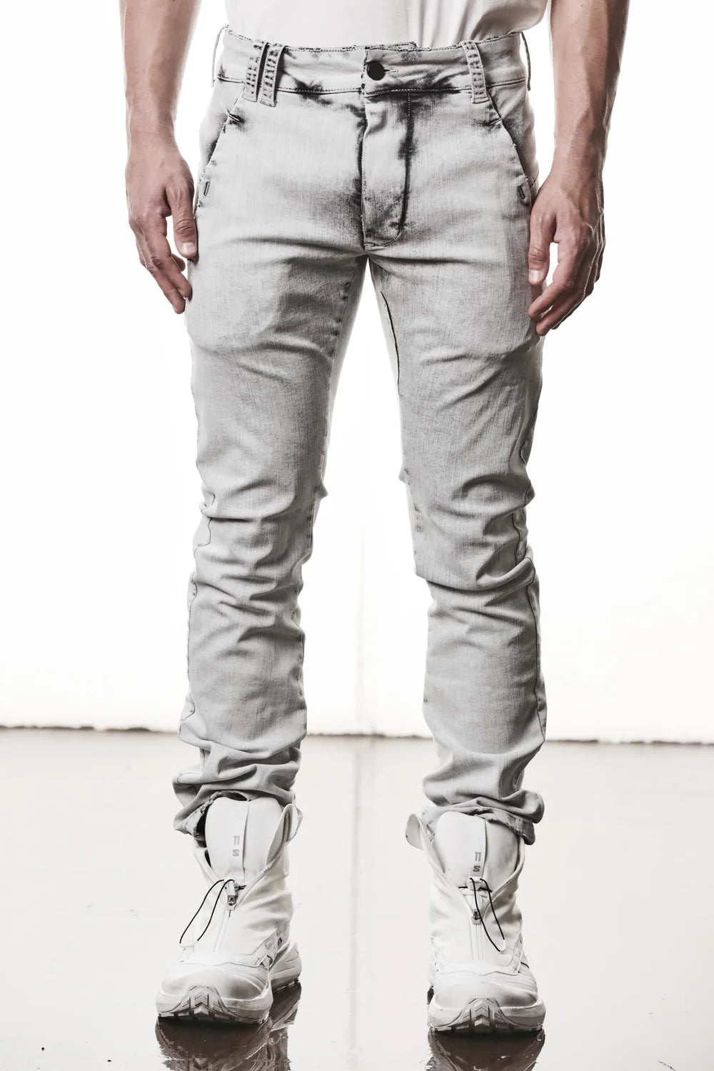 Light Grey Slim Denim Trouser MT 102