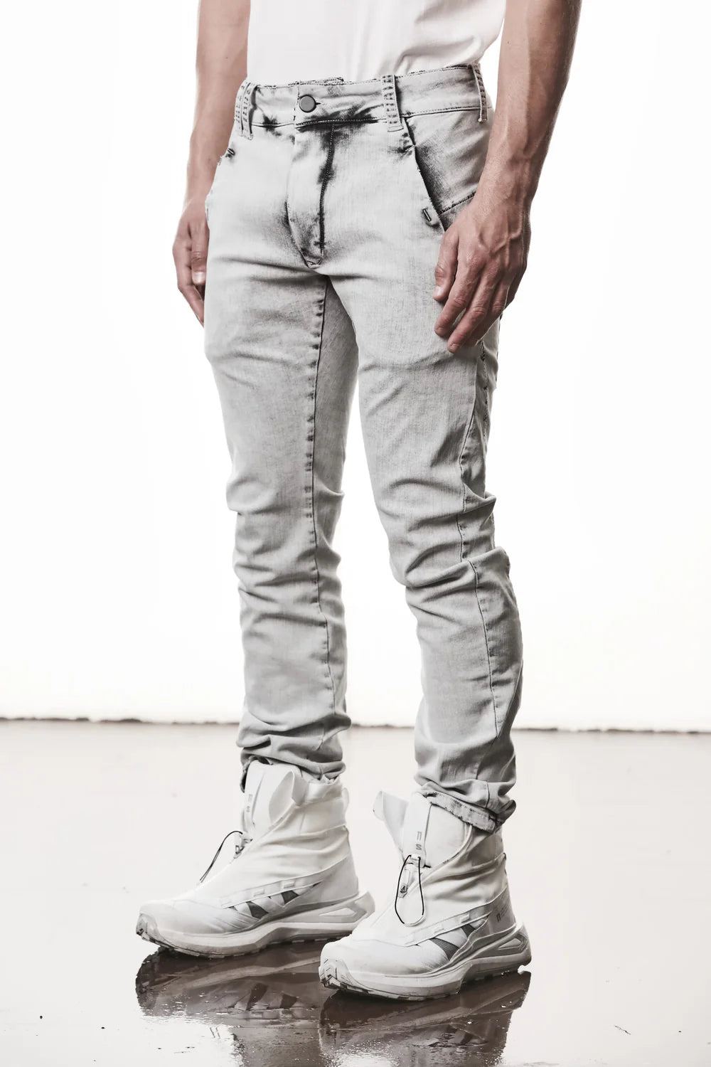 Light Grey Slim Denim Trouser MT 102