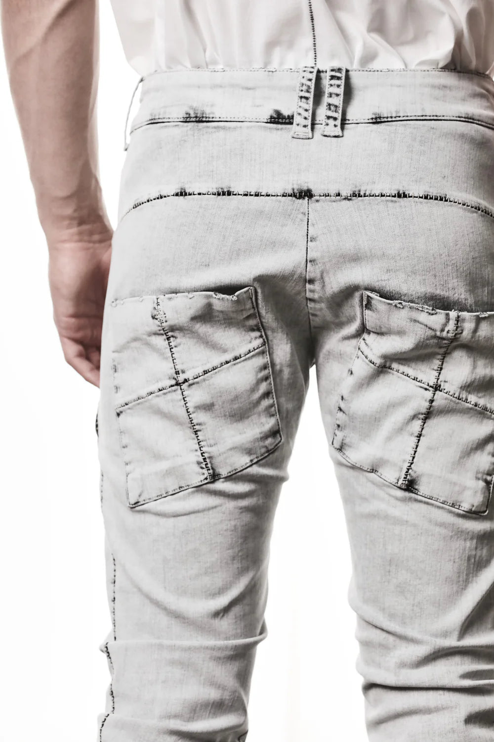 Light Grey Slim Denim Trouser MT 102