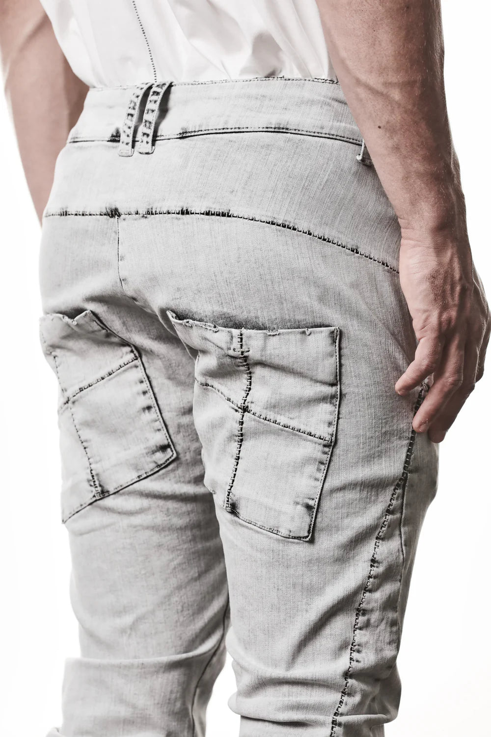 Light Grey Slim Denim Trouser MT 102