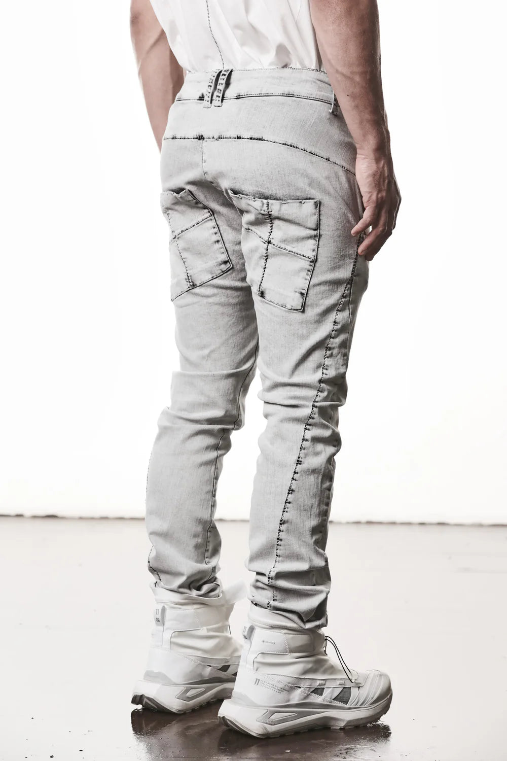 Light Grey Slim Denim Trouser MT 102