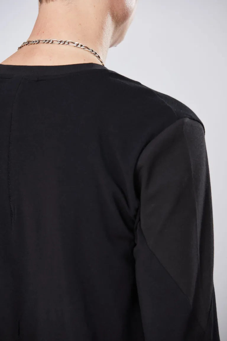 Black Long Sleeve Round Neck T-shirt MTS 770