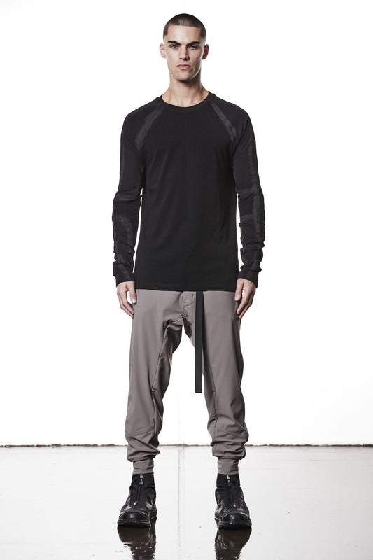 Black Hand Painted Raglan Long Sleeve T-shirt MTS 907