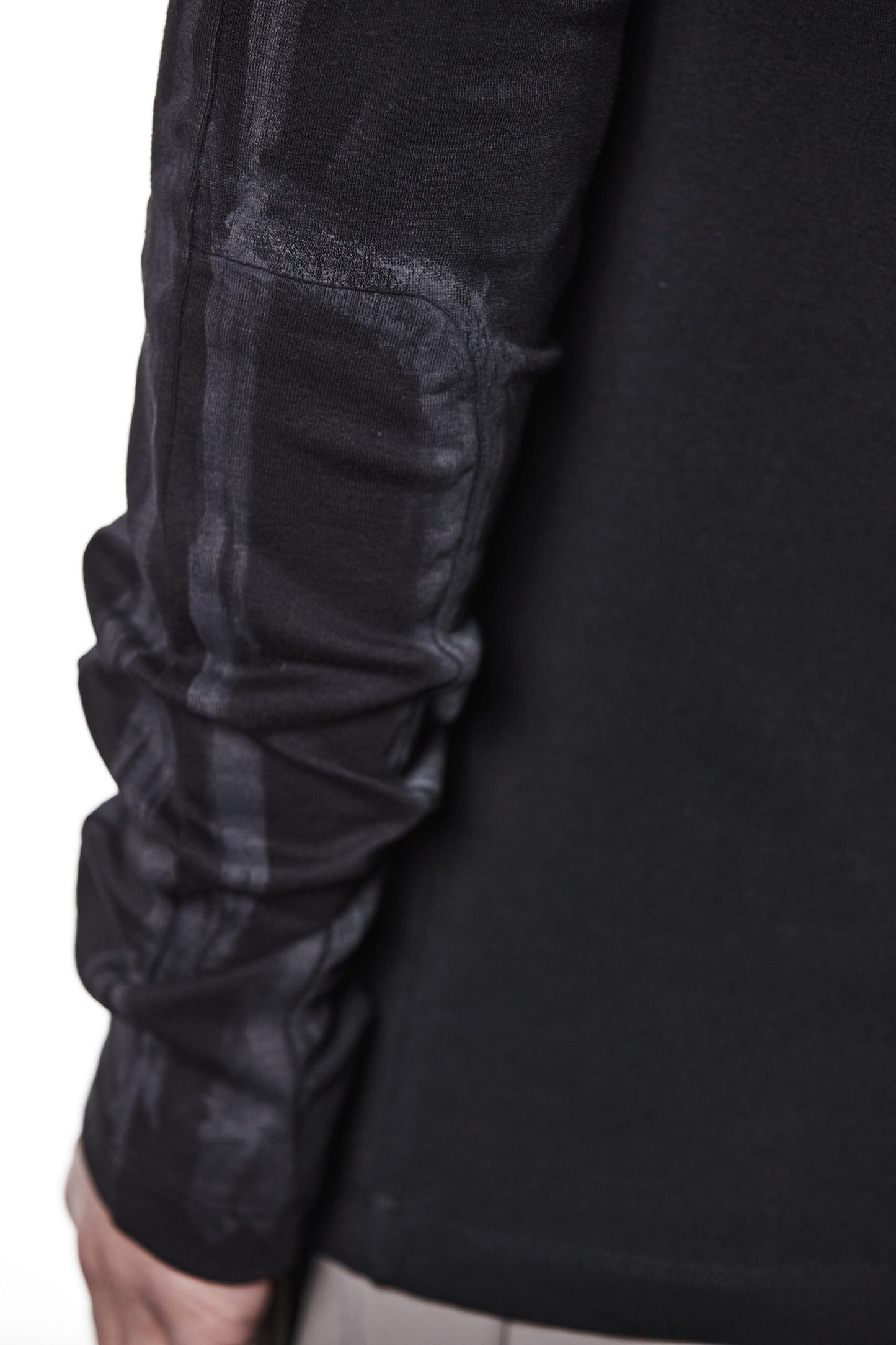 Black Hand Painted Raglan Long Sleeve T-shirt MTS 907