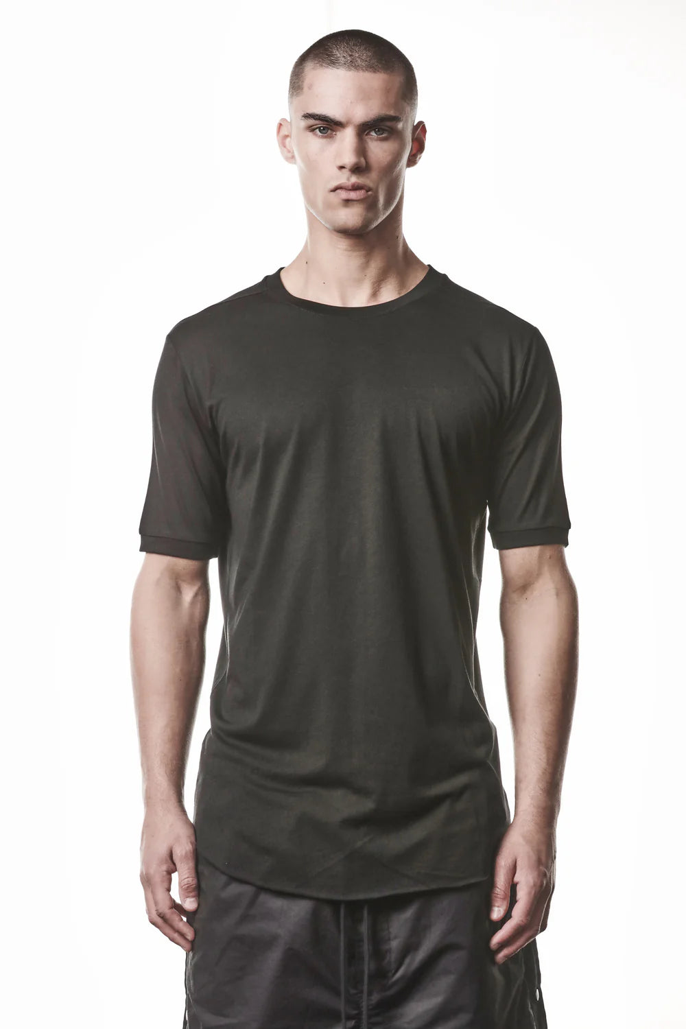 Black Round Neck Cotton Modal T-shirt MTS 937