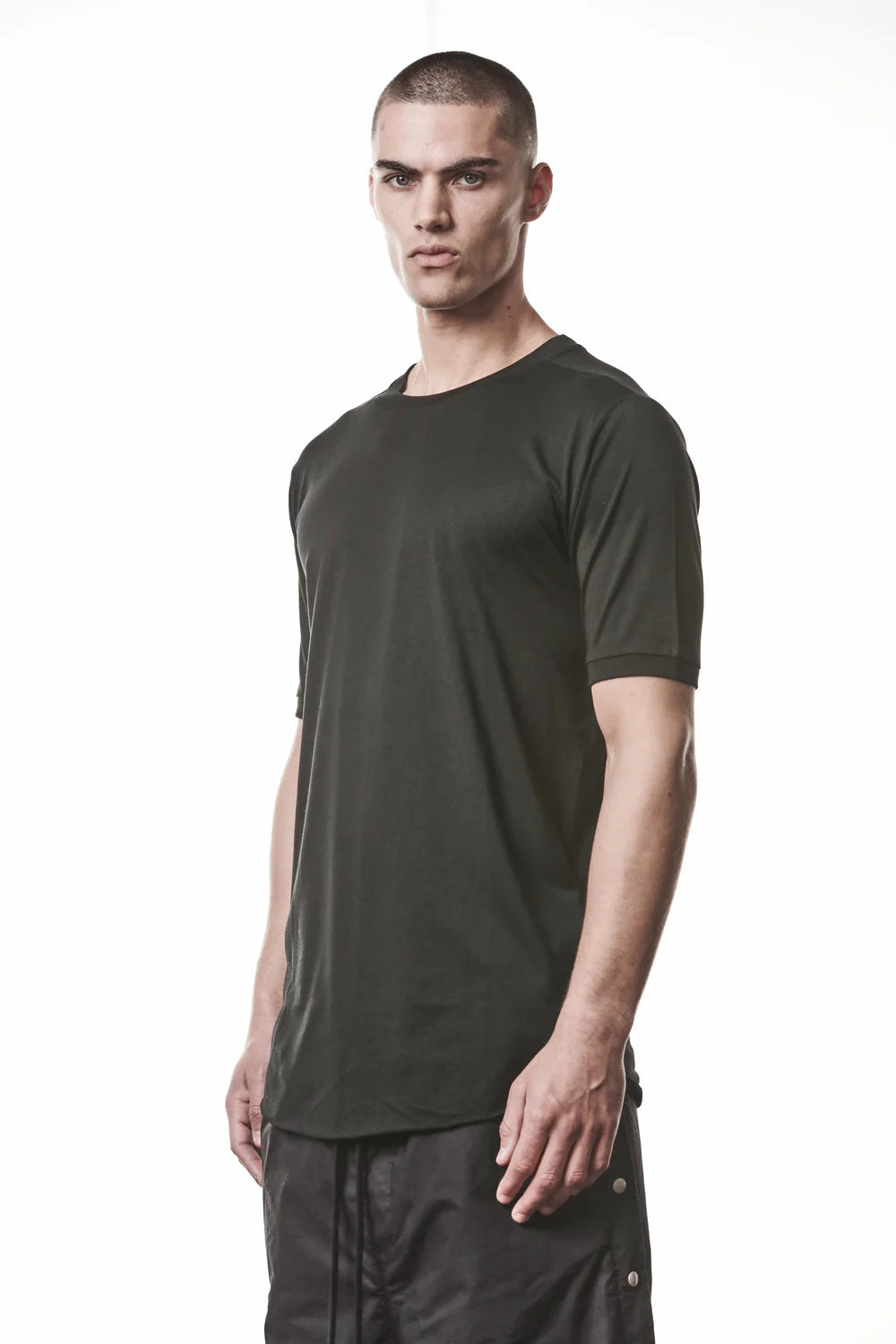 Black Round Neck Cotton Modal T-shirt MTS 937
