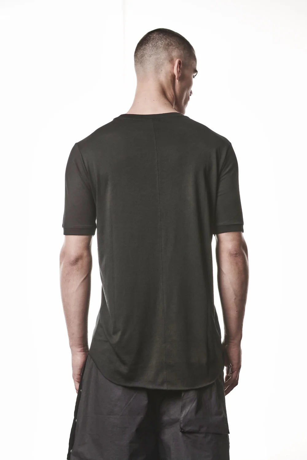 Black Round Neck Cotton Modal T-shirt MTS 937