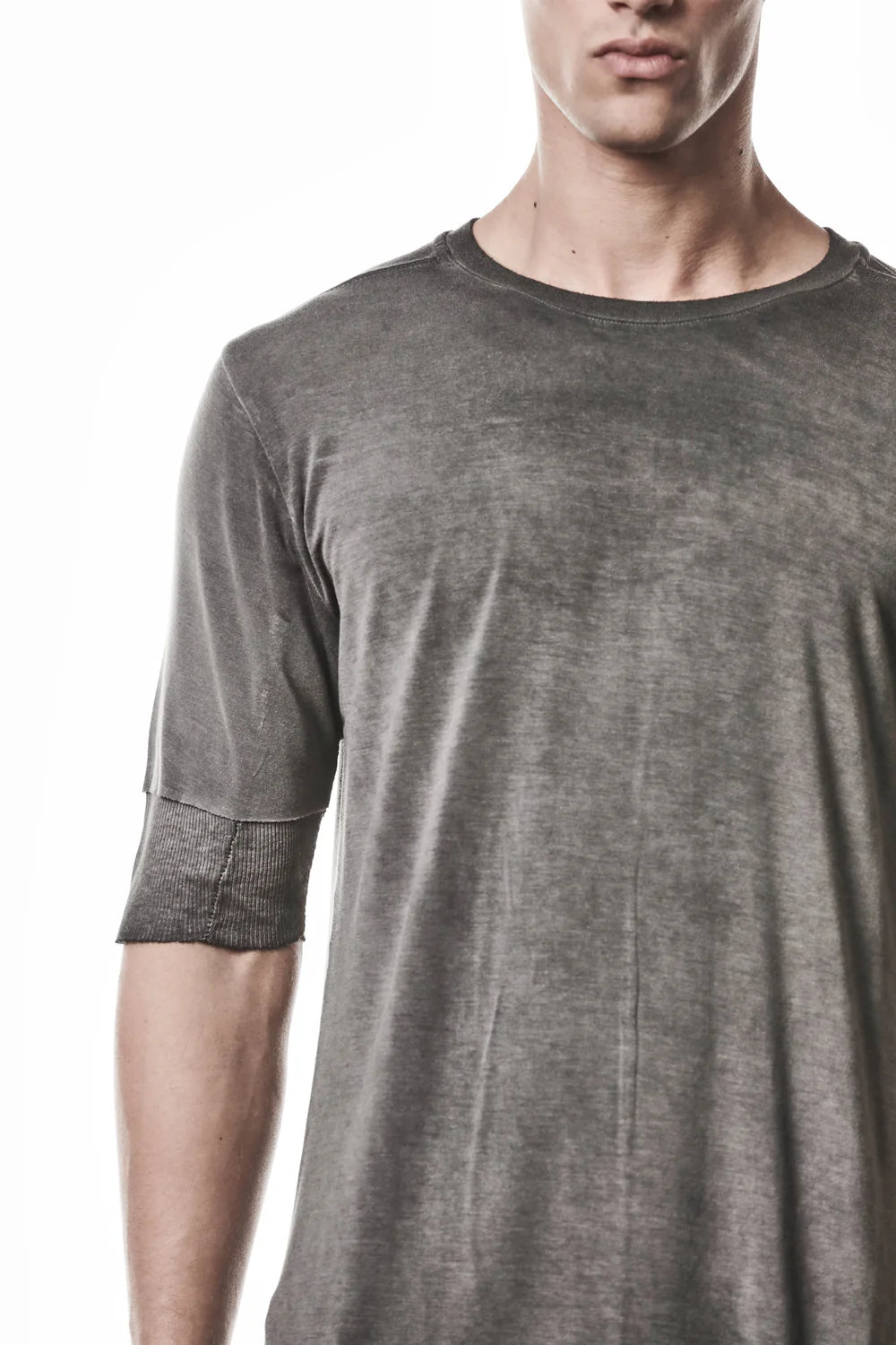 Cold Dye Grey Round Neck Modal T-shirt MTS 940