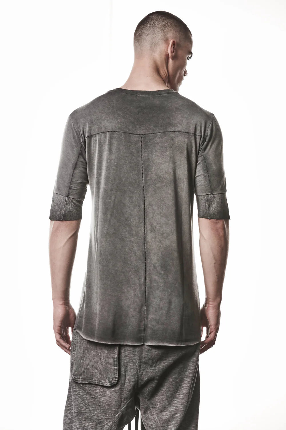 Cold Dye Grey Round Neck Modal T-shirt MTS 940