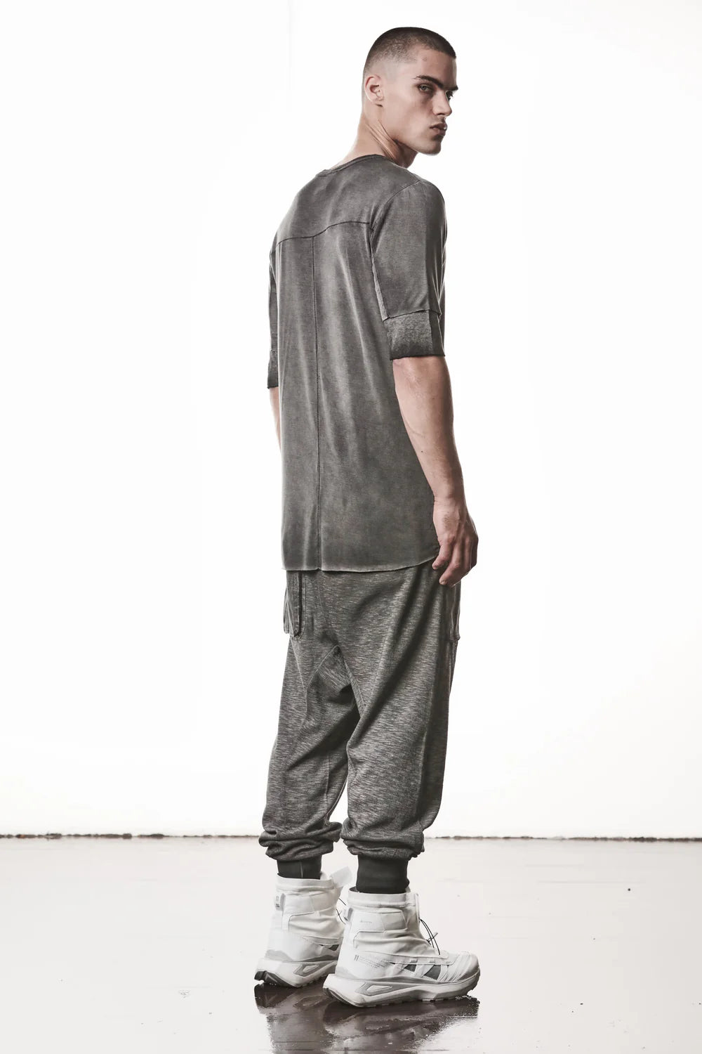 Cold Dye Grey Round Neck Modal T-shirt MTS 940
