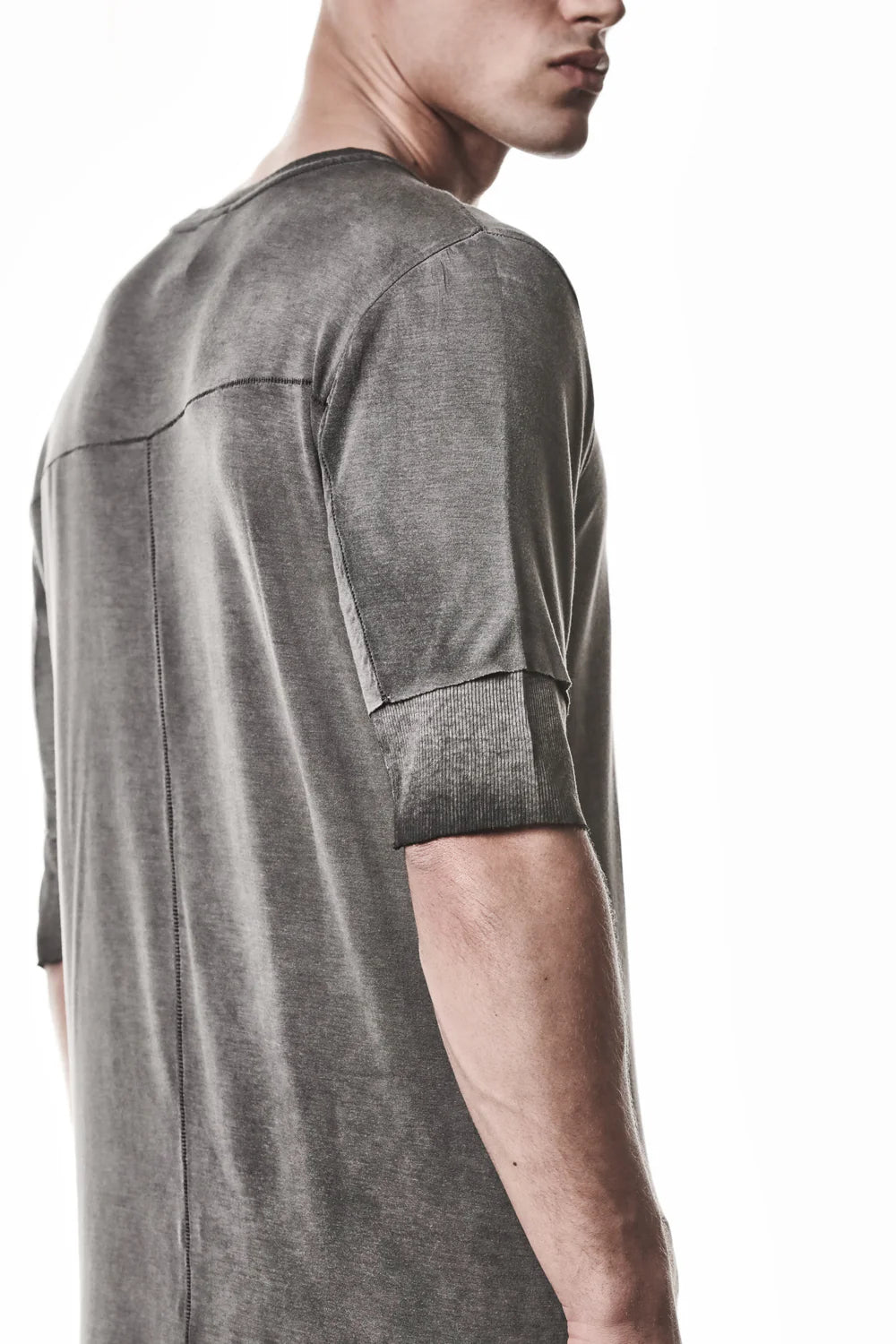 Cold Dye Grey Round Neck Modal T-shirt MTS 940