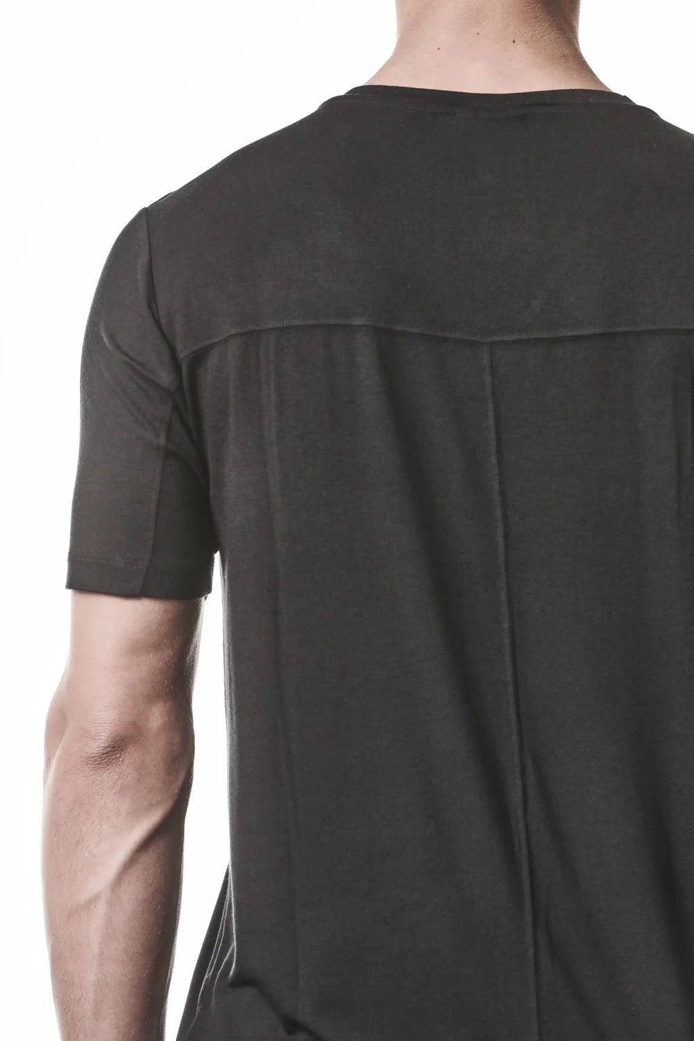 Black V-neck Modal Silk T-shirt MTS 945
