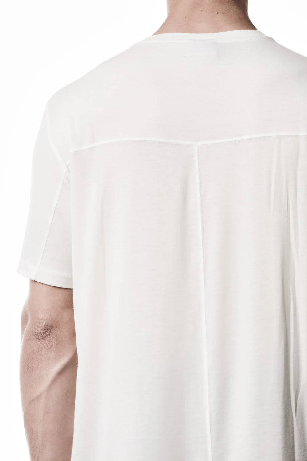 Off White V-neck Modal Silk T-shirt MTS 945