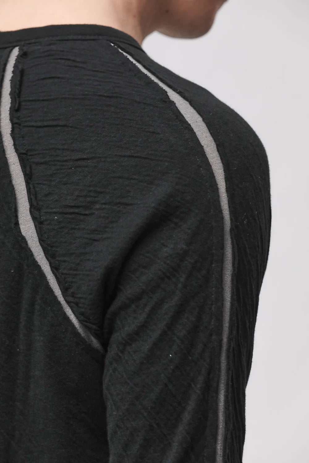 BLACK RAGLAN LONG SLEEVE T-SHIRT MTS 982