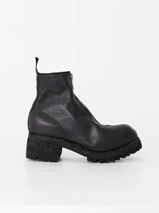 Black Front Zip Boots PL1V