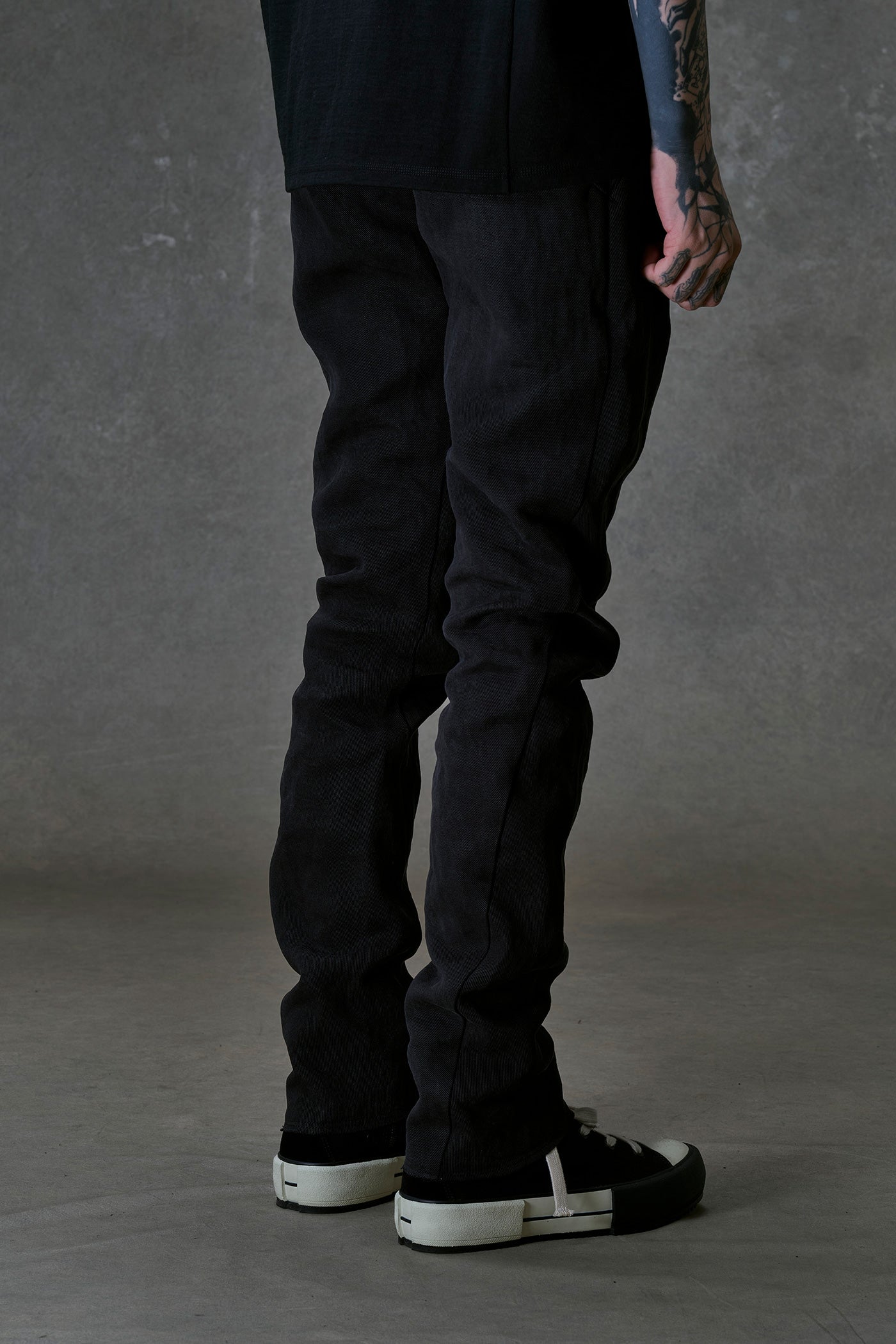 Stone Washed Black Slim Washi Pants