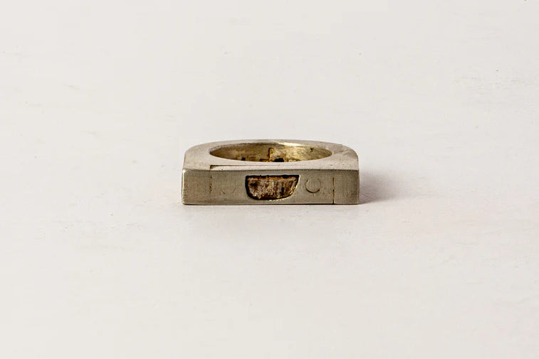 Plate Ring Single 0.2 CT Diamond Slab 4mm 1614-15+DA+DIA