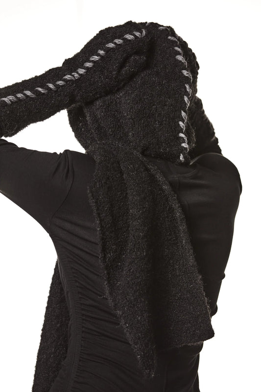 Black Alpaca Scarf W51