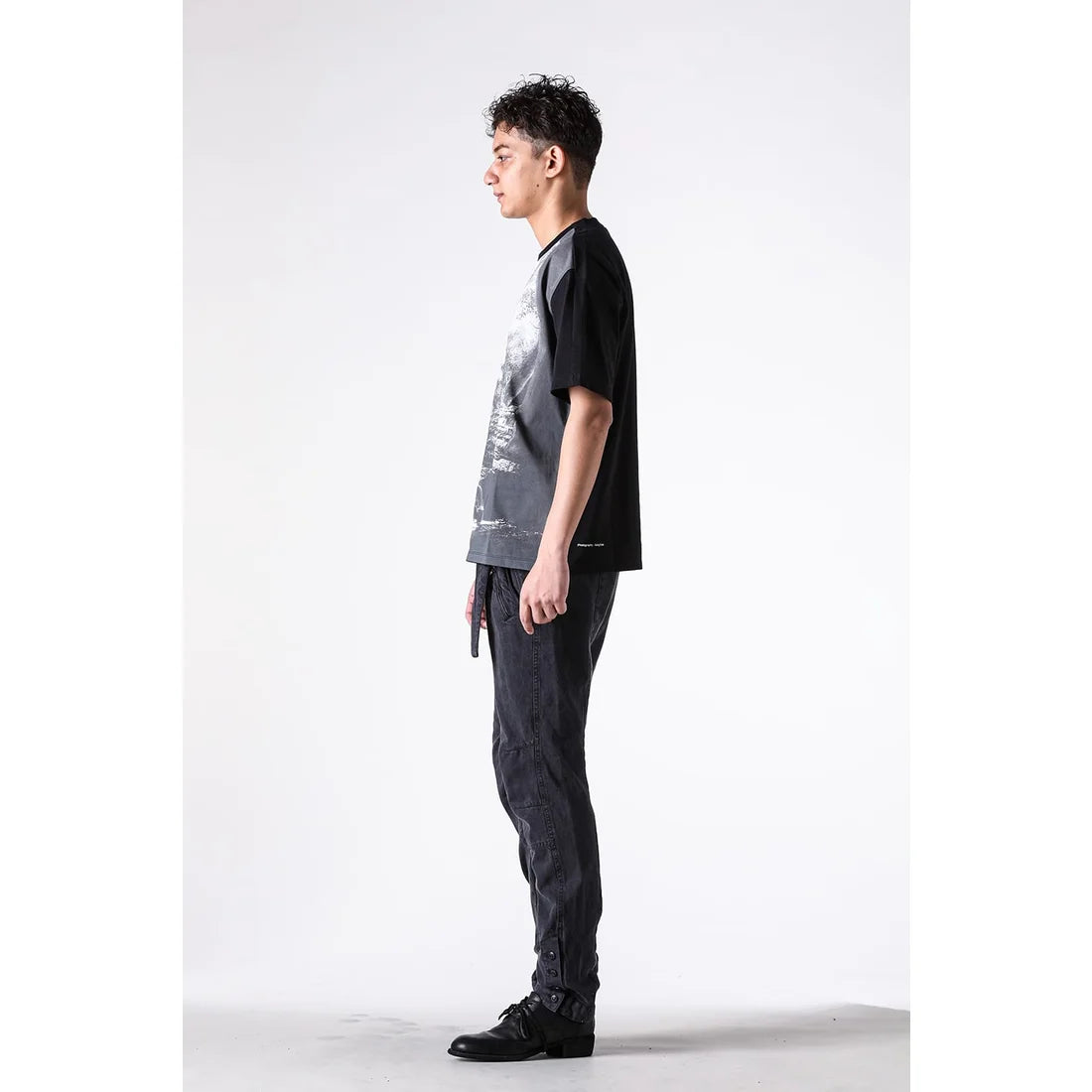 Black Printed Landscape T-shirt