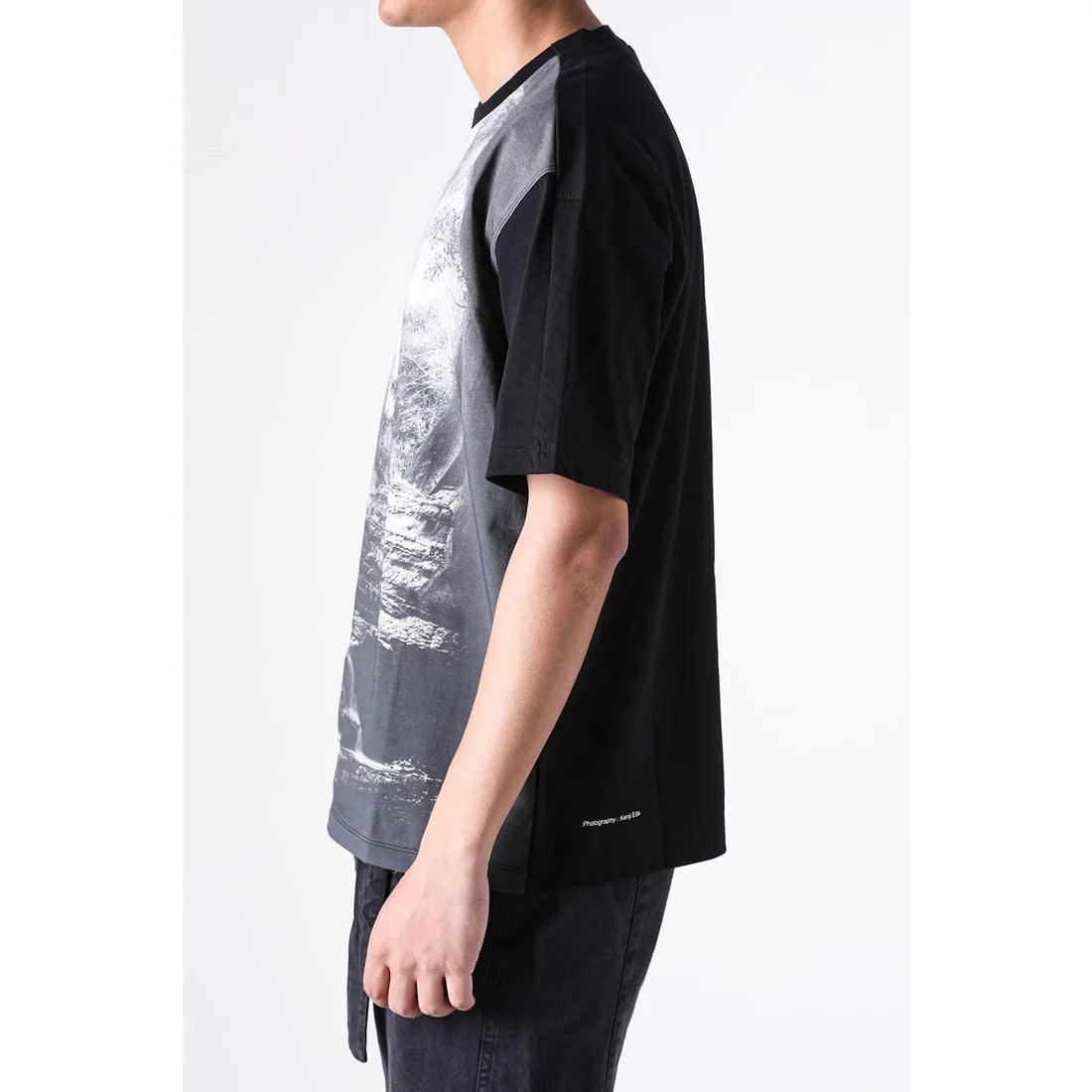 Black Printed Landscape T-shirt