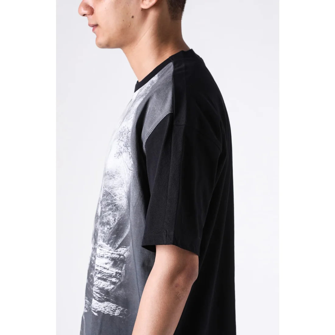 Black Printed Landscape T-shirt