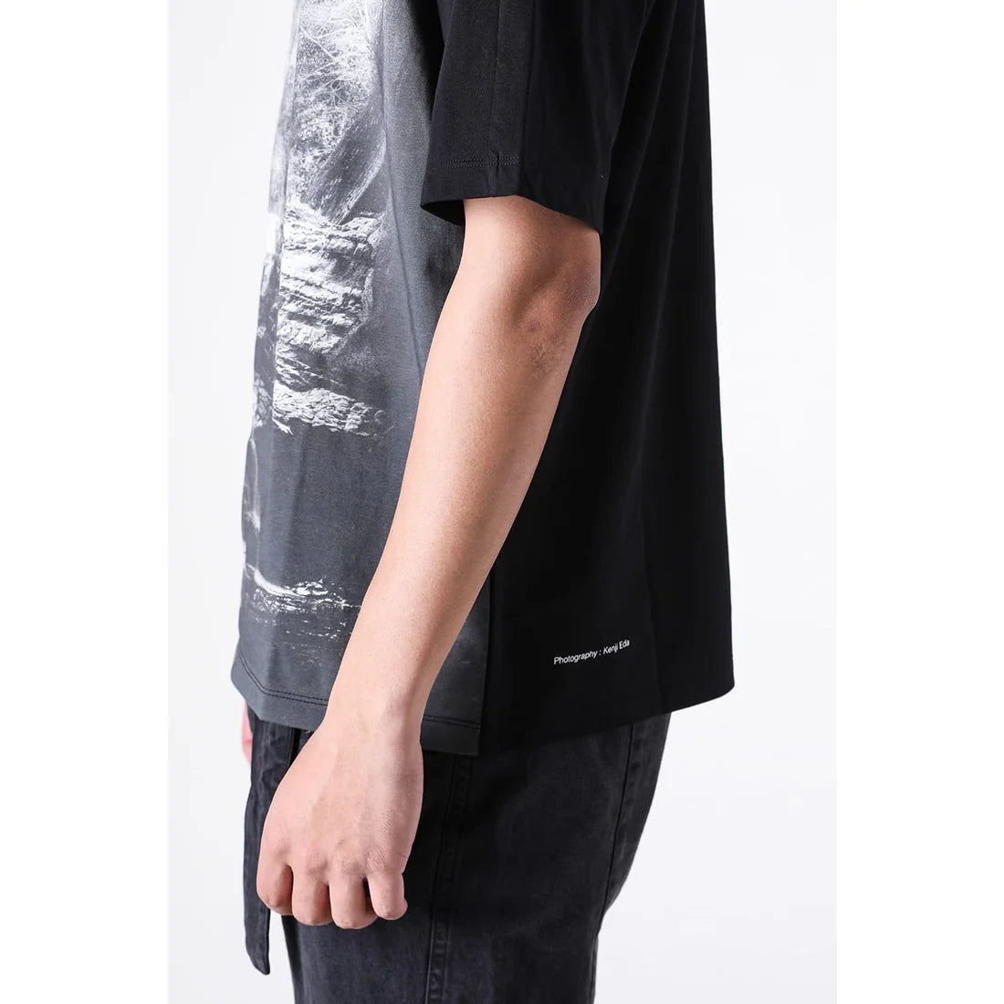 Black Printed Landscape T-shirt