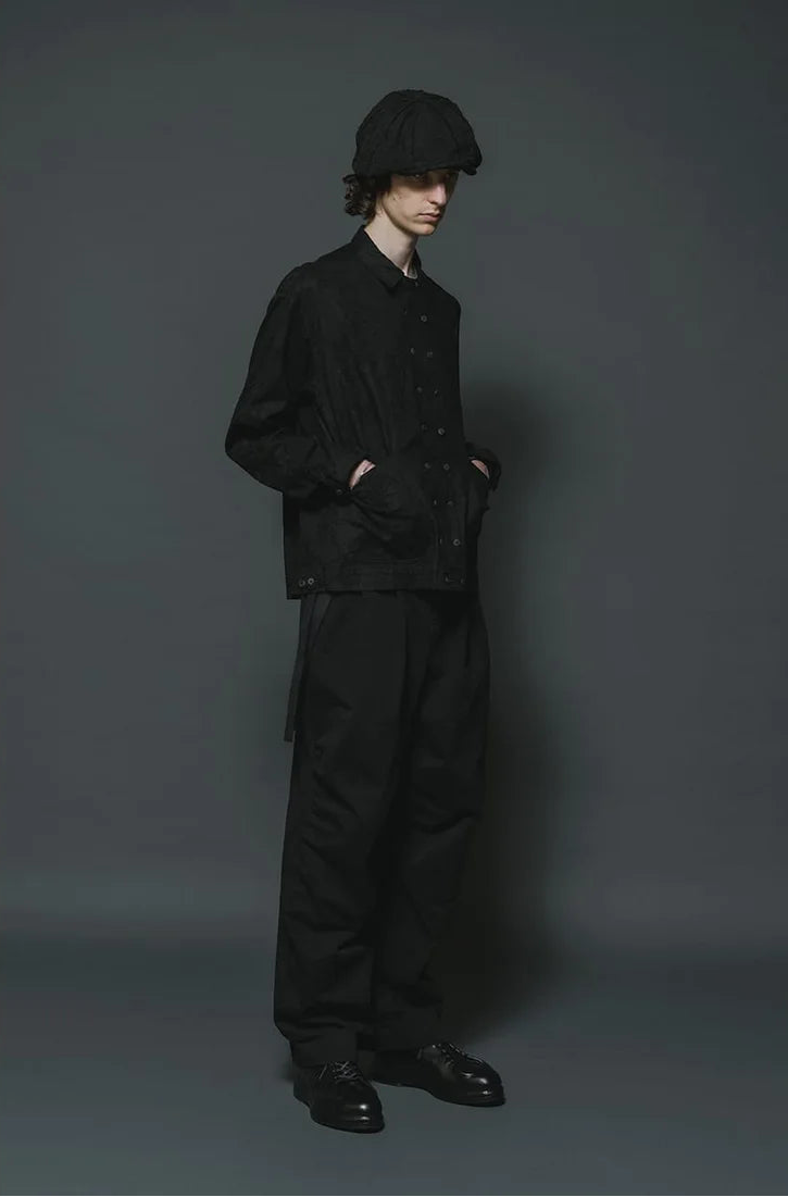 Black Embroidered L/S Double Buttons Big Pocket OverShirt