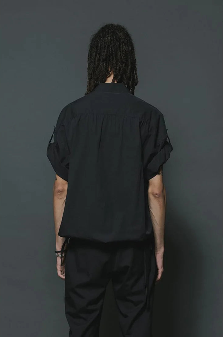 Black Tencel Washed S/S Shirt