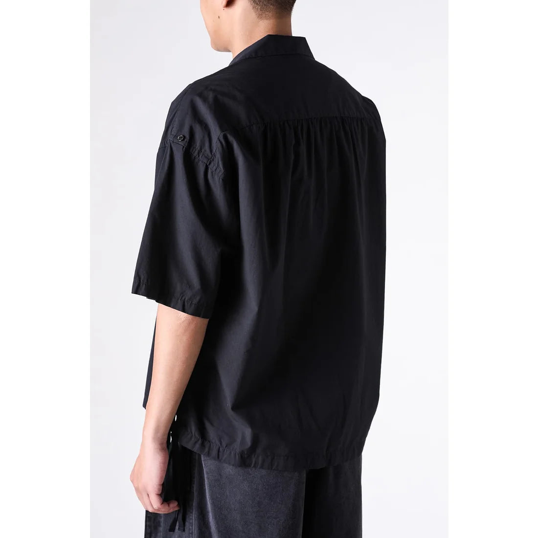 Black Tencel Washed S/S Shirt