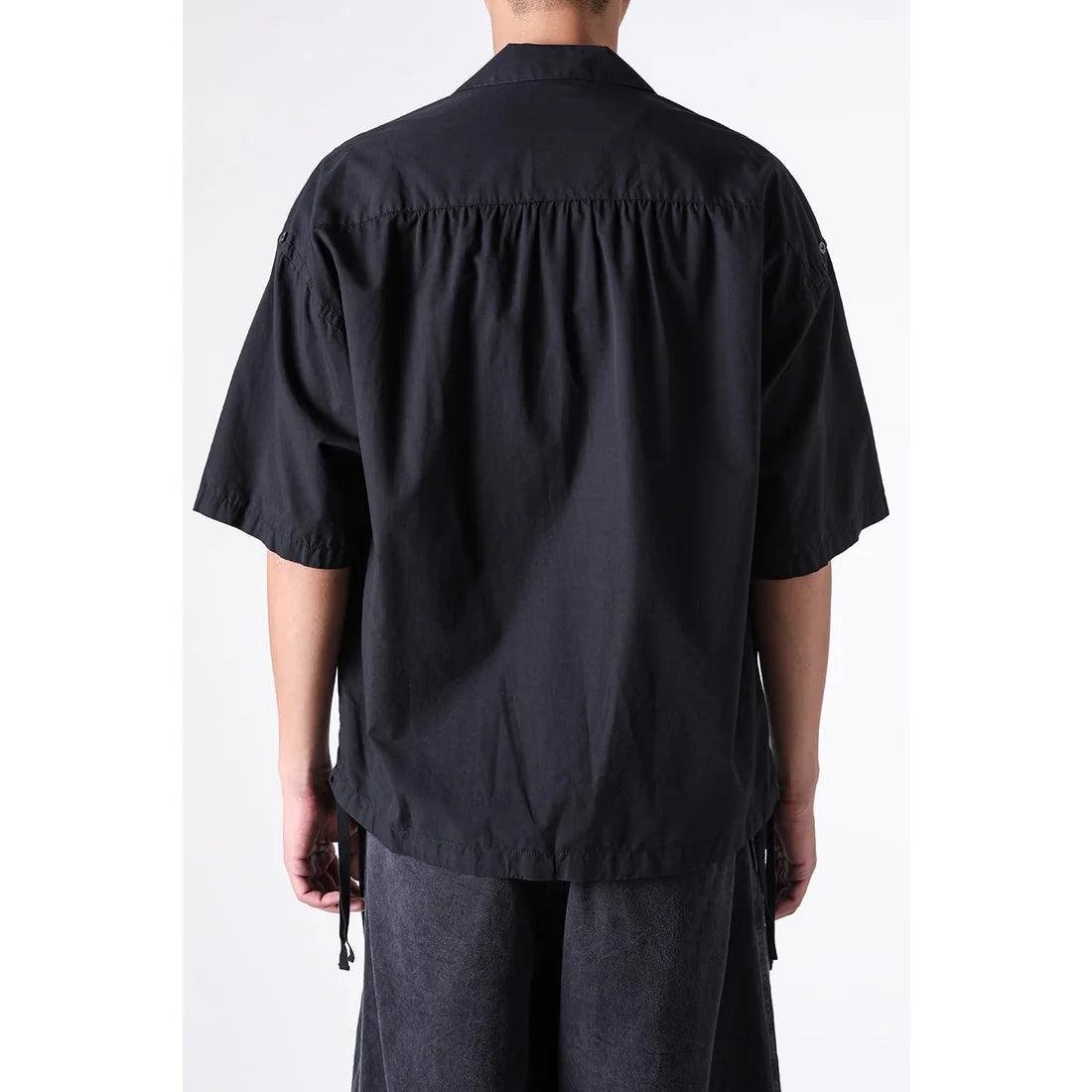Black Tencel Washed S/S Shirt