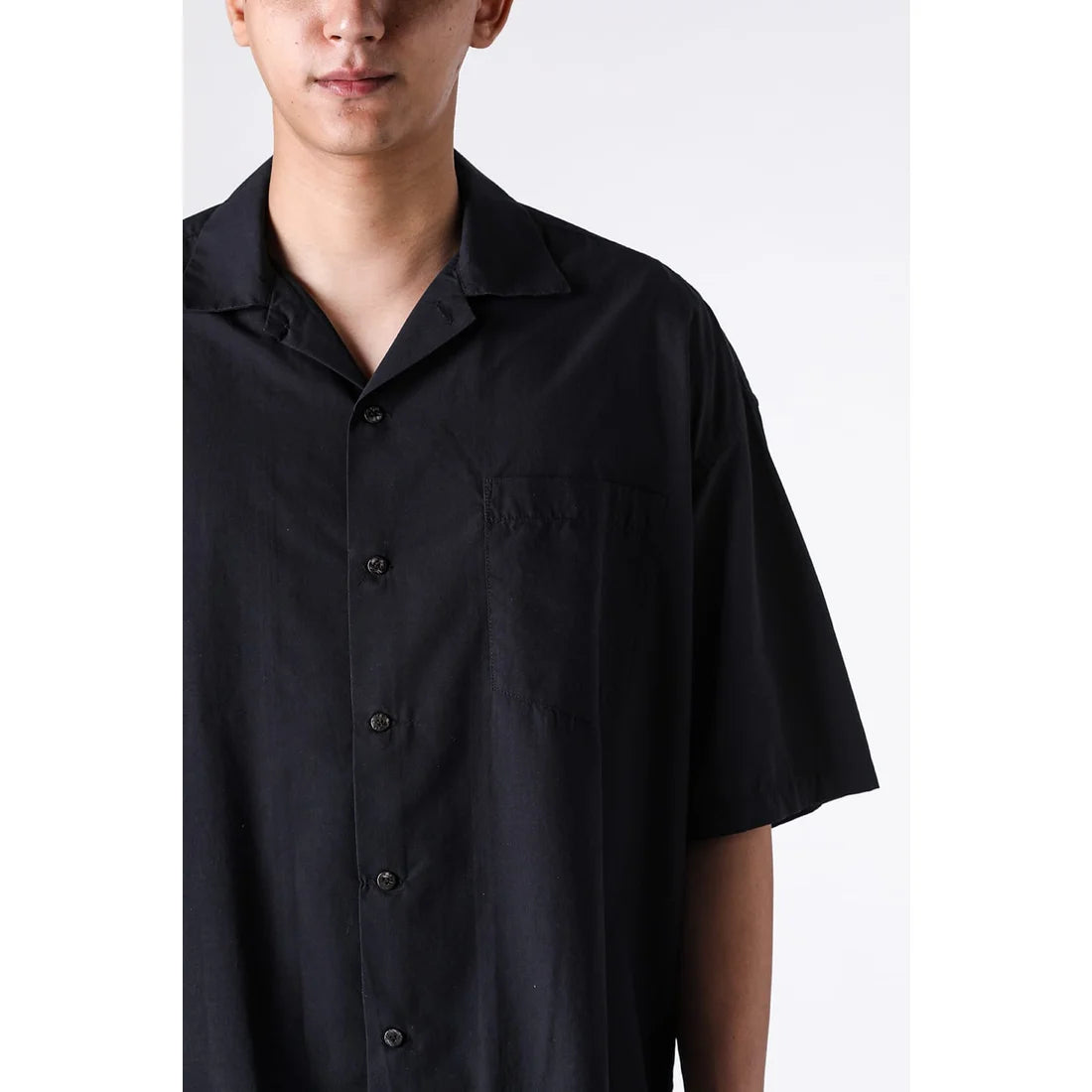Black Tencel Washed S/S Shirt