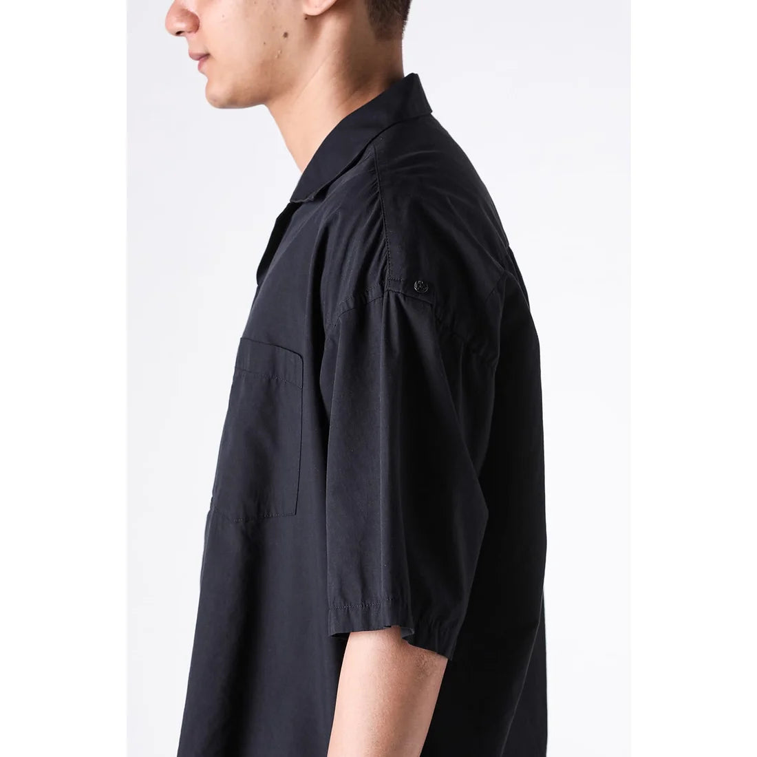 Black Tencel Washed S/S Shirt