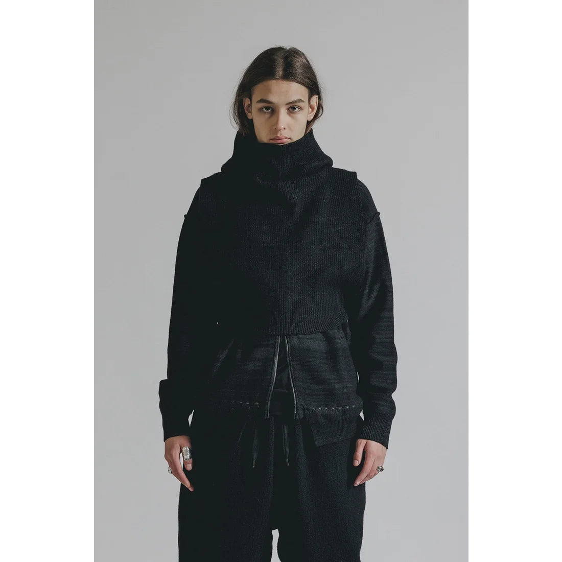 BLACK KNIT BALACLAVA