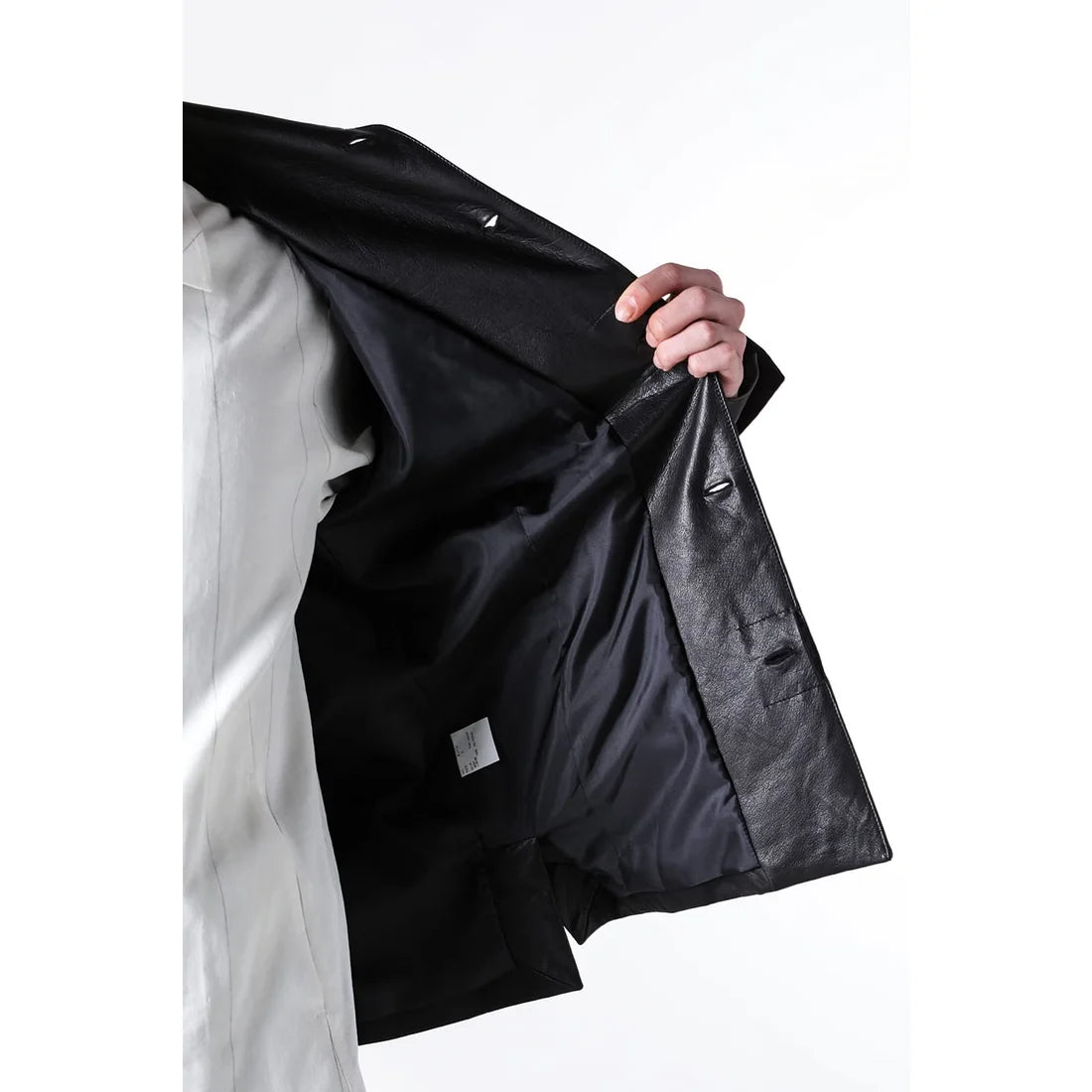 Black Luster Soft Steer Leather Shirt Jacket