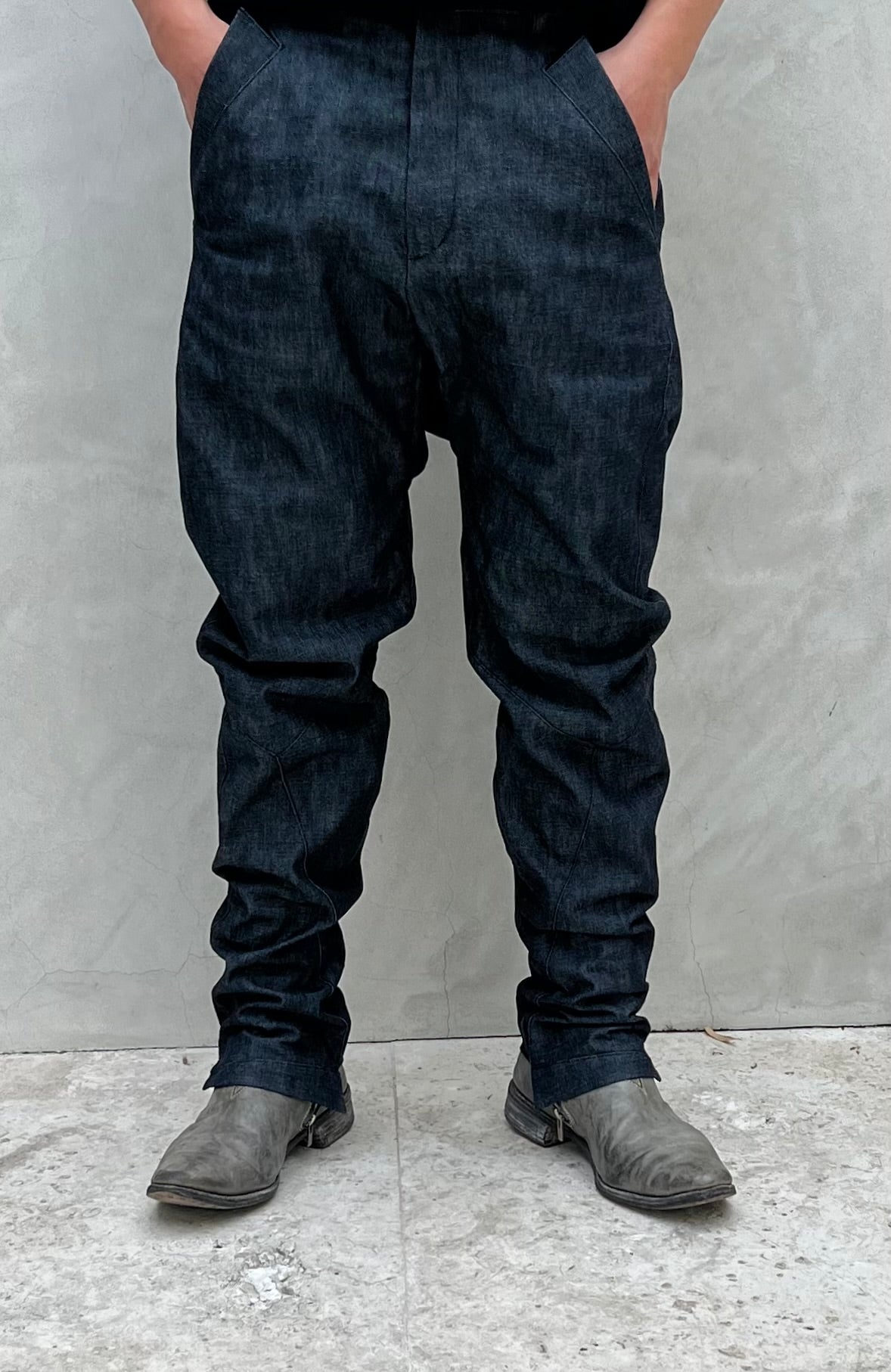 Indigo Zimbabwe Cotton Denim Elongated Trouser