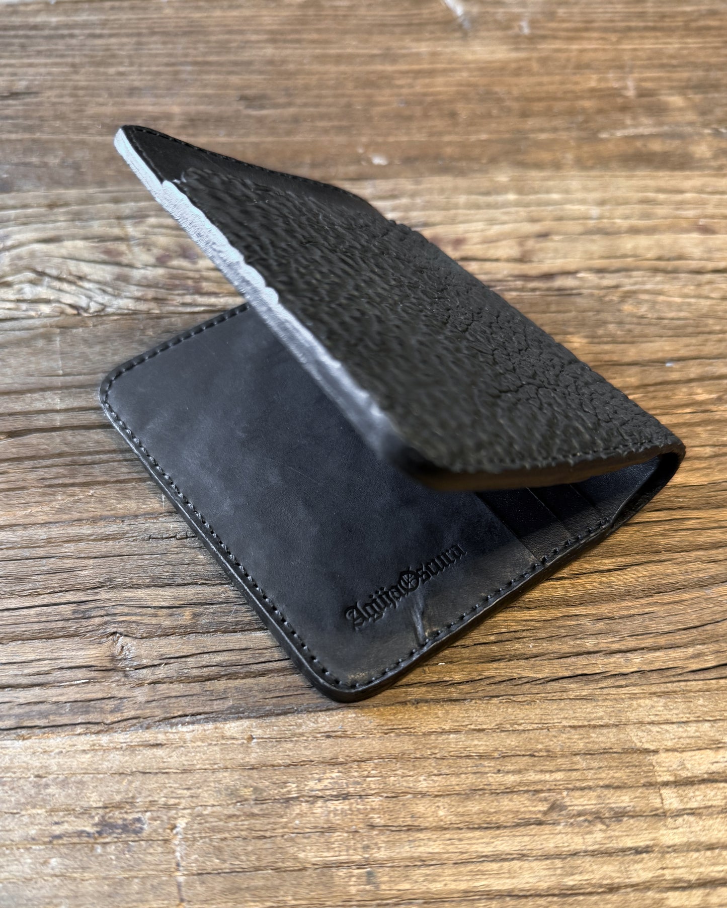 Black Culatta Horse Bifold Double Wallet