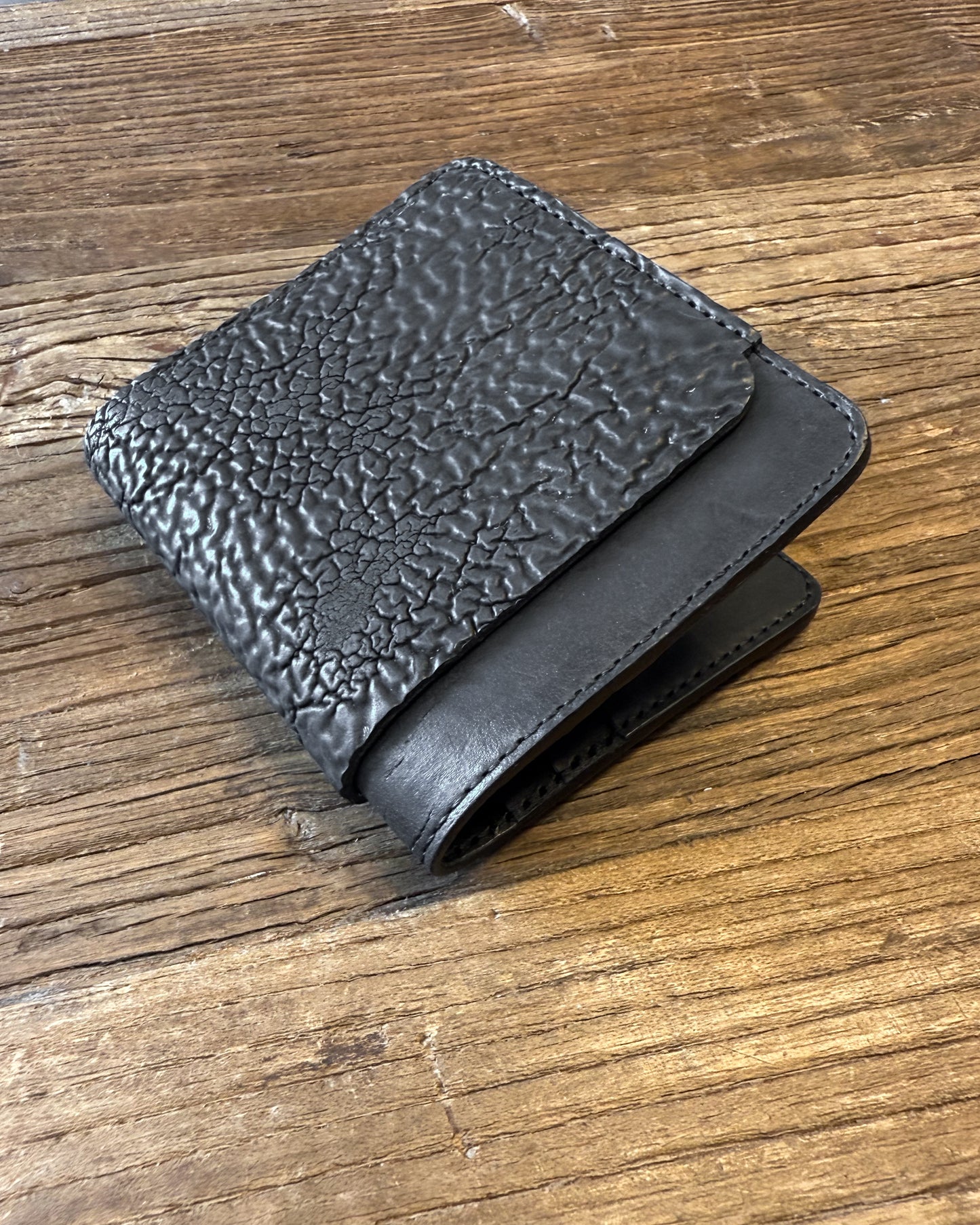 Black Culatta Horse Bifold Double Wallet