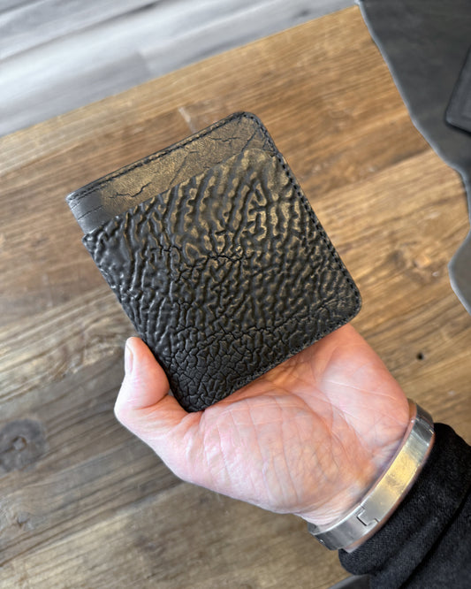 Black Culatta Horse Bifold Double Wallet
