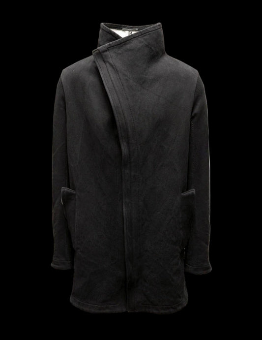 Black Button Down Collar Parka OM/2655-IN KOAT-BW/101 by Carol Christian Poell