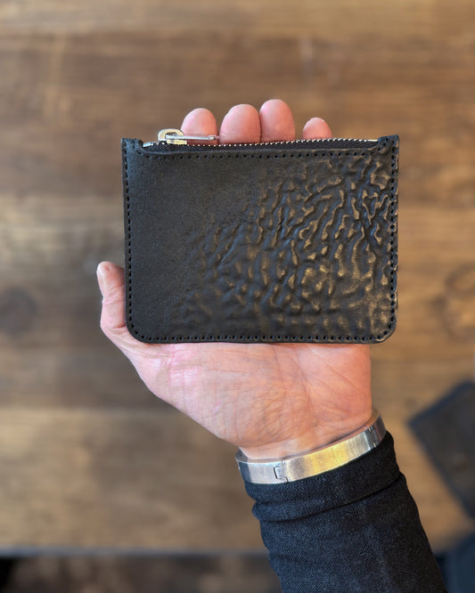 Black Culatta Horse Currency Zipper Wallet